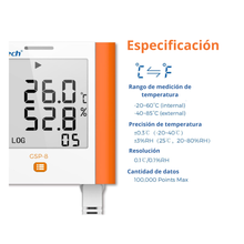 Termohigrómetro Data Logger Elitech GSP-8A -20°C a 85°C sonda larga 2m