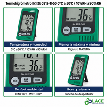 Termohigrómetro INSIZE 0312-TH50 0°C a 50°C / 10%RH a 90%RH