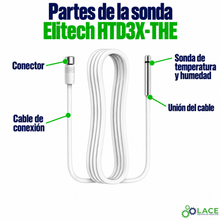Sonda externa de temperatura y humedad para Data Logger Elitech HTD3X-THE (-40 a 85 °C / 0 a 100 %HR)