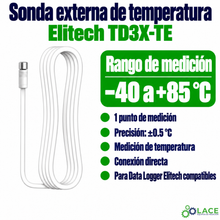 Sonda externa de temperatura para Data Logger Elitech TD3X-TE (-40 °C a 85 °C)