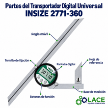 Transportador Digital Universal Insize 2771-360  0-360°
