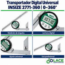 Transportador Digital Universal Insize 2771-360  0-360°