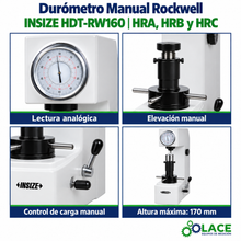 Durómetro Manual Rockwell Insize HDT-RW160 (Escalas HRA, HRB, HRC)