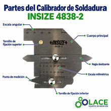 Calibrador de Soldadura Insize 4838-2 60° 70° 80° 90°