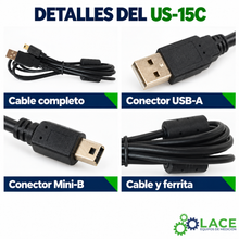 Cable USB Mini-B TandD US-15C para Comunicación con PC