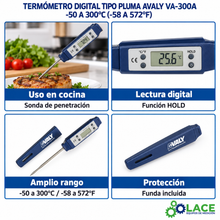 Termómetro Digital Tipo Pluma Avaly VA-300A -50 a 300°C (-58 a 572°F)