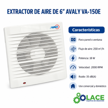 Extractor de Aire de 6 Avaly VA-150E