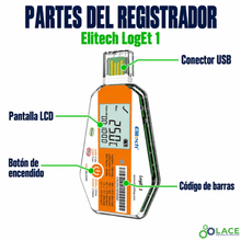 Termómetro Data Logger desechable Elitech LogEt 1 -30°C ~70°C