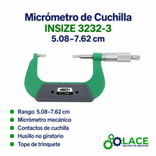 Micrómetro Insize 3232-3    5.08 cm – 7.62 cm