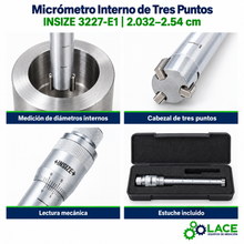 Micrómetro interno de tres puntos Insize 3227-E1 (2.032–2.54 cm)