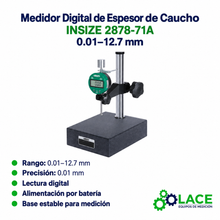 Medidor Digital De Espesor De Caucho Insize 2878-71A 0.01 mm – 12.7 mm