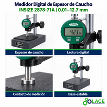 Medidor Digital De Espesor De Caucho Insize 2878-71A 0.01 mm – 12.7 mm