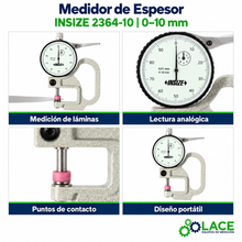 Medidor de Espesor Insize 2364-10  0-10 mm