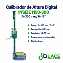 Calibrador de Altura Digital Insize 1150-300   0-300 mm / 0-12"
