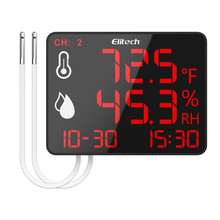 Termohigrómetro Data Logger doble canal con sensor externo Elitech DR 230-E2H -40 °C a 80 °C y 0 %HR a 100 %HR