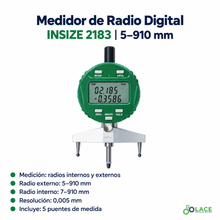 Medidor De Radio Digital Insize 2183   5-910 mm