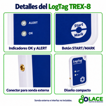 Termómetro DataLogger LogTag TREX-8 -40 a +99 °C