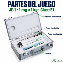 Juego de pesas en acero inoxidable no magnético JF-1 LACE de 1 mg a 1 kg clase E1