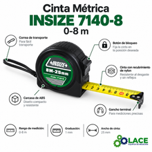 Cinta Métrica INSIZE 7140-8 0-8 m