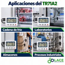 Registrador Térmico TandD TR71A2 de 2 Canales para Temperatura -60 a 155 °C con LAN Inalámbrica y Bluetooth