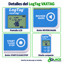Termómetro DataLogger LogTag VAXTAG -30 °C a +60 °C