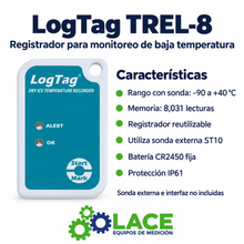 Termómetro DataLogger LogTag TREL-8 -90 °C a +40 °C