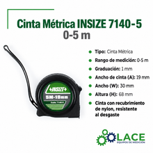 Cinta Métrica INSIZE 7140-5 0-5 m
