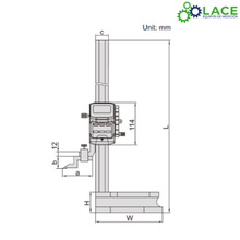 Calibrador de Altura Digital Insize 1156-600   0-600 mm / 0-24"