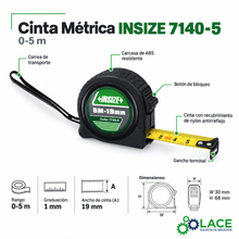 Cinta Métrica INSIZE 7140-5 0-5 m