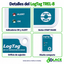 Termómetro DataLogger LogTag TREL-8 -90 °C a +40 °C