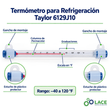 Termómetro para Refrigeracion Taylor  6129J10  -40 a 120 °F