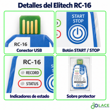 Registrador de temperatura desechable Data Logger Elitech RC-16 -30°C a 70°C