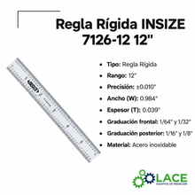 Regla Rígida INSIZE 7126-12 12"