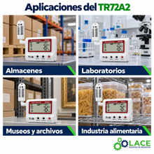 Registrador de temperatura y humedad TandD TR72A2 con WiFi y Bluetooth (0–55 °C / 10–95 % HR)