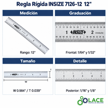 Regla Rígida INSIZE 7126-12 12"
