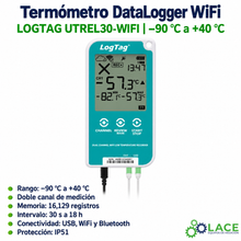 Termómetro DataLogger LogTag UTREL30-WiFi  -90 °C a +40 °C