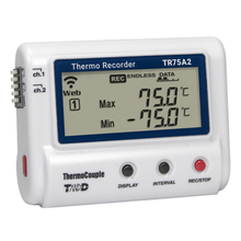 Registrador Térmico TandD TR75A2 de 2 Canales para Termopar -199 a 1760 °C con LAN Inalámbrica y Bluetooth