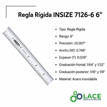 Regla Rígida INSIZE 7126-6 6"
