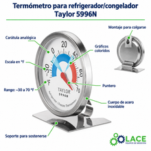 Termómetro para refrigerador/congelador Taylor 5996N -30 a 70 °F