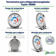 Termómetro para refrigerador/congelador Taylor 5996N -30 a 70 °F