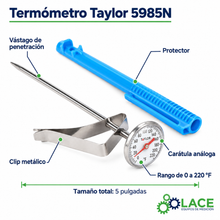 Termómetro Taylor 5985N  0 a 220 °F