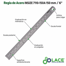 Regla de Acero INSIZE 7110-150A 150 mm / 6"