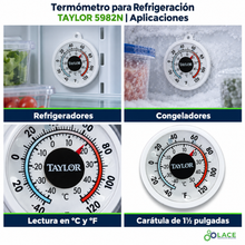 Termómetro para Refrigeración Taylor 5982N -40 a +50°C / -40 a +120°F.