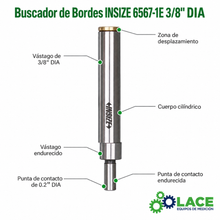 Buscador de Bordes INSIZE 6567-1E 3/8" DIA