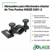 Abrazadera para Micrómetro Interior de Tres Puntos INSIZE 6301-2
