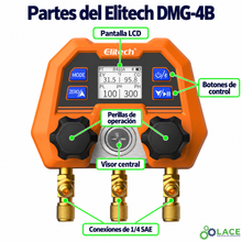 Manómetro digital Elitech DMG-4B – −14 a 800 psi