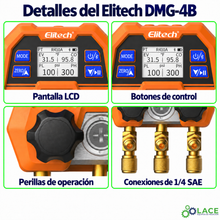 Manómetro digital Elitech DMG-4B – −14 a 800 psi
