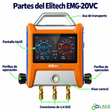 Manómetro Elitech EMG-20VC – −14.5 a 800 psi