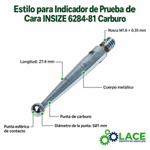 Estilo para Indicador de Prueba de Cara INSIZE 6284-81 Carburo