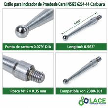 Estilo para Indicador de Prueba de Cara INSIZE 6284-14 Carburo